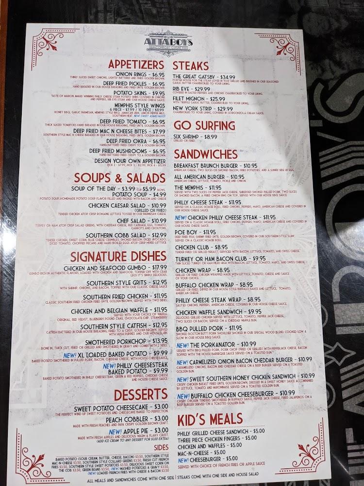 Attaboys Comfort cuisine Menu image 4